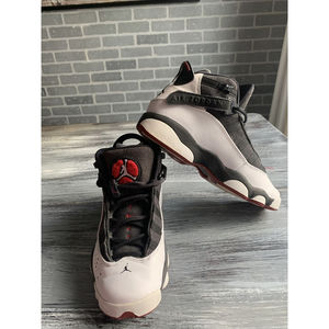 Air Jordan 6 Rings Nike Boys Sz 5Y Black White Red